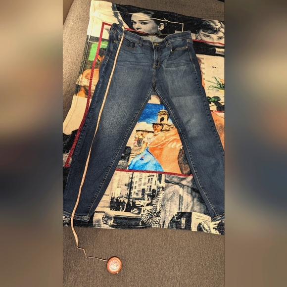 Sky high skinny torrid premium Plus 20 stretchy medium blue jeans pre-owned - Picture 1 of 9